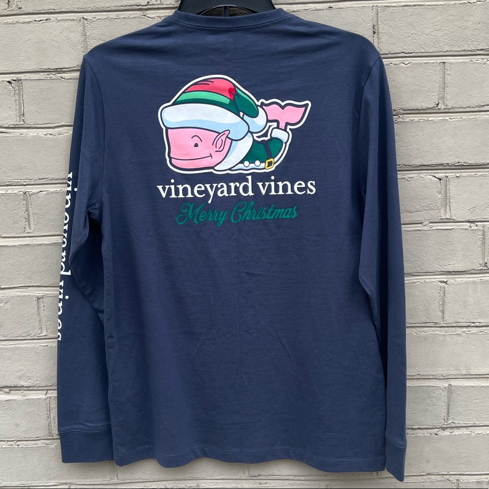 NWT Vineyard Vines Navy Elf Whale Size XL 18 Long Sleeve T-Shirt